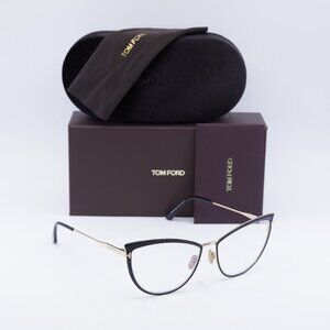 Tom Ford Women's Glasses with Black Frame and Gold Details